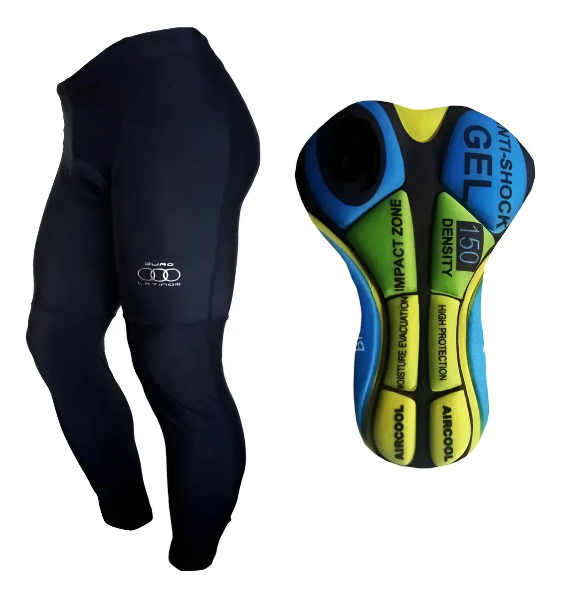 Lycra Larga Pantalón Hombre Con Badana  Gel Ciclismo +envío