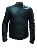Chaqueta En Cuero Con Protecciones Removible Doble Proposito