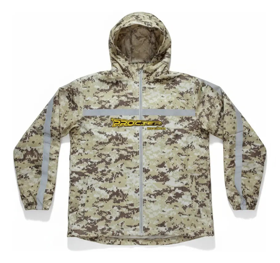Chaqueta Camuflada Rompevientos Moto Bicicleta Reflectiva
