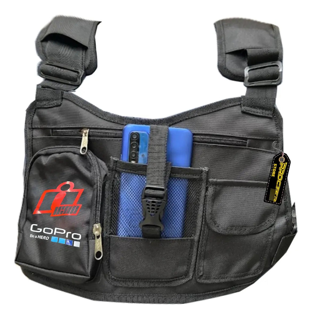 Pechera Moto Cangurera Porta Celular Multiusos