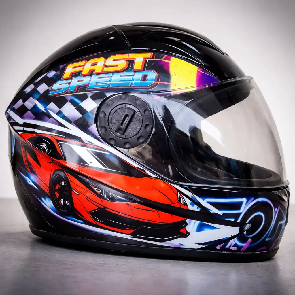 Casco Integral Para Niños Cerrado Kart Bicicleta Deportes