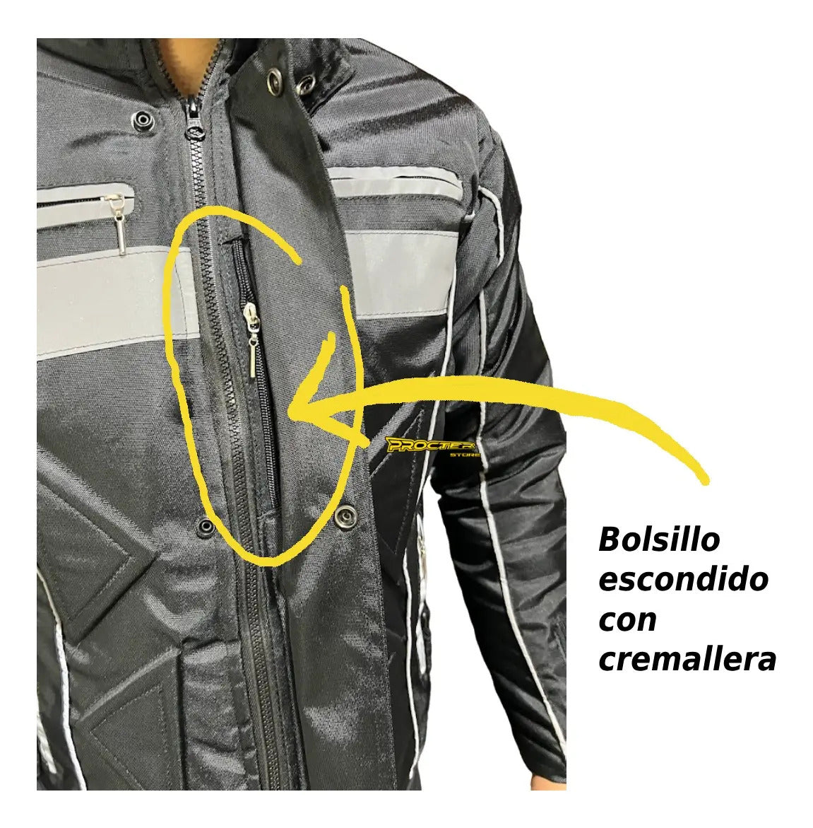 Chaqueta Para Motociclistas Dotacion Protecciones Reflectiva