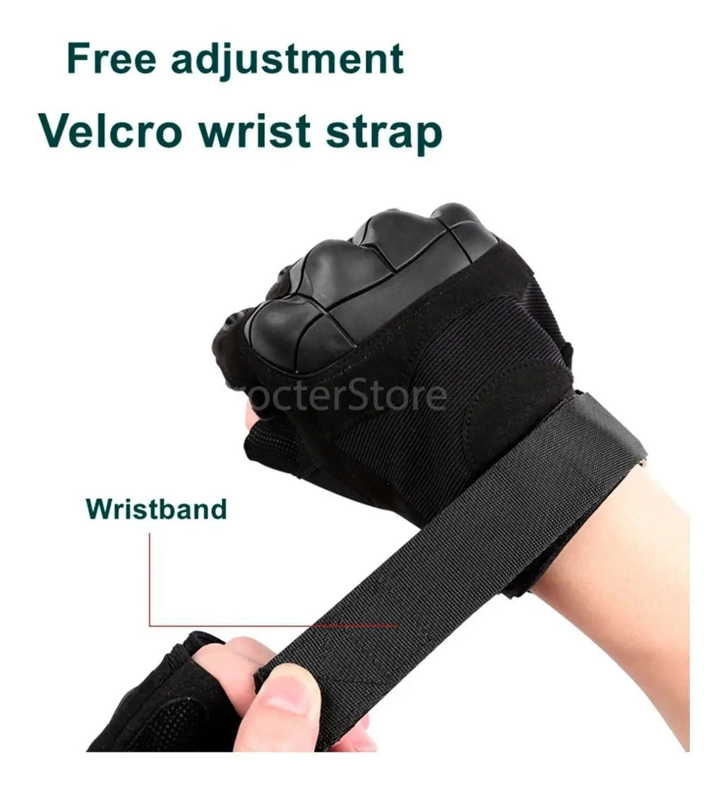 Guantes Tácticos Medio Dedo Militar Protección Moto Deportes