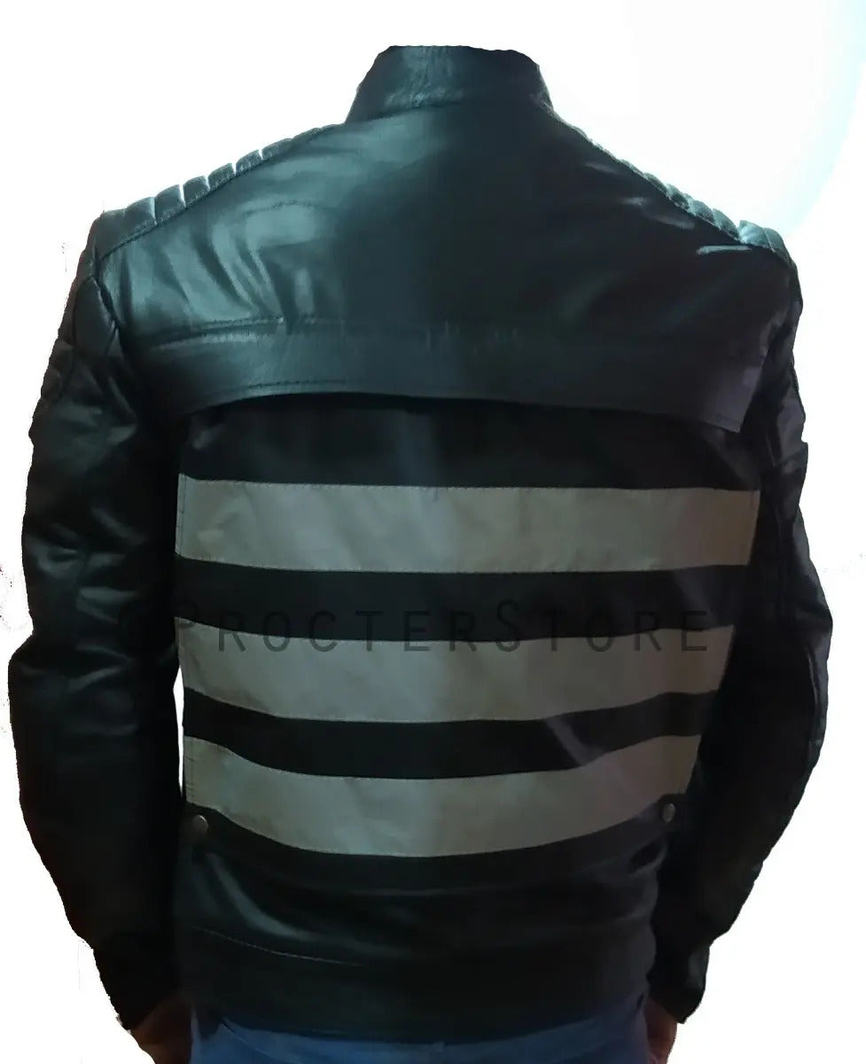Chaqueta En Cuero Con Protecciones Removible Doble Proposito