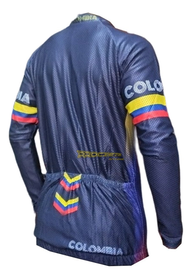 Jersey Ciclismo Maillot Manga Larga Ruta Mtb Colombia Camisa