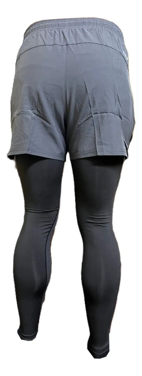 Pantaloneta Con Licra Larga Running Hombre Deportiva