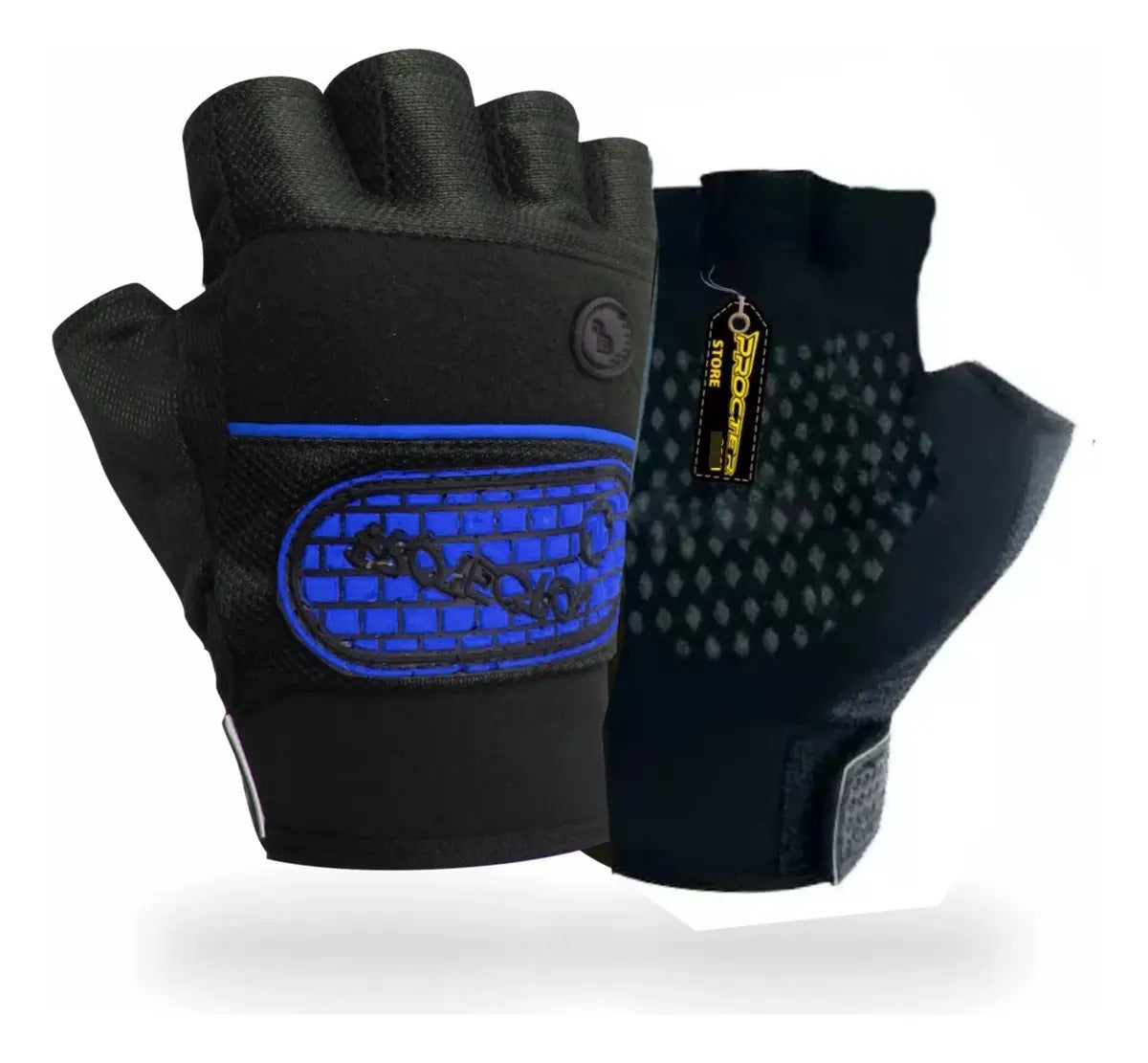 Guantes Corto Medio Dedo Gym Unisex Deportes Moto Ciclismo