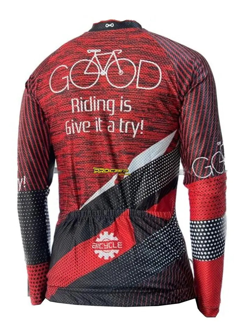 Camisa Camiseta Jersey Ciclismo Manga Larga Ruta Bici Licra