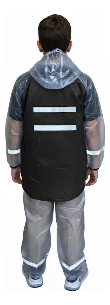 Impermeable Para Niños Con Zapatones Y Bolsilo Moto Ciclismo