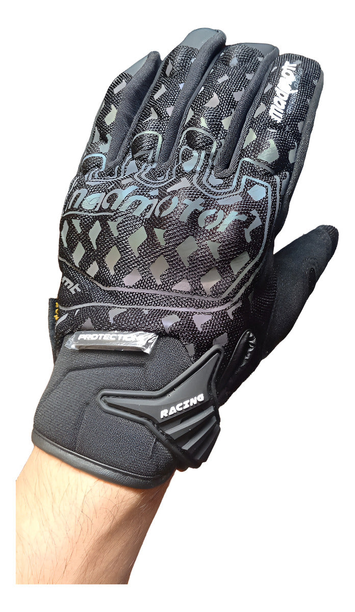Guantes Reflectivos Protección Táctil Moto Ciclismo