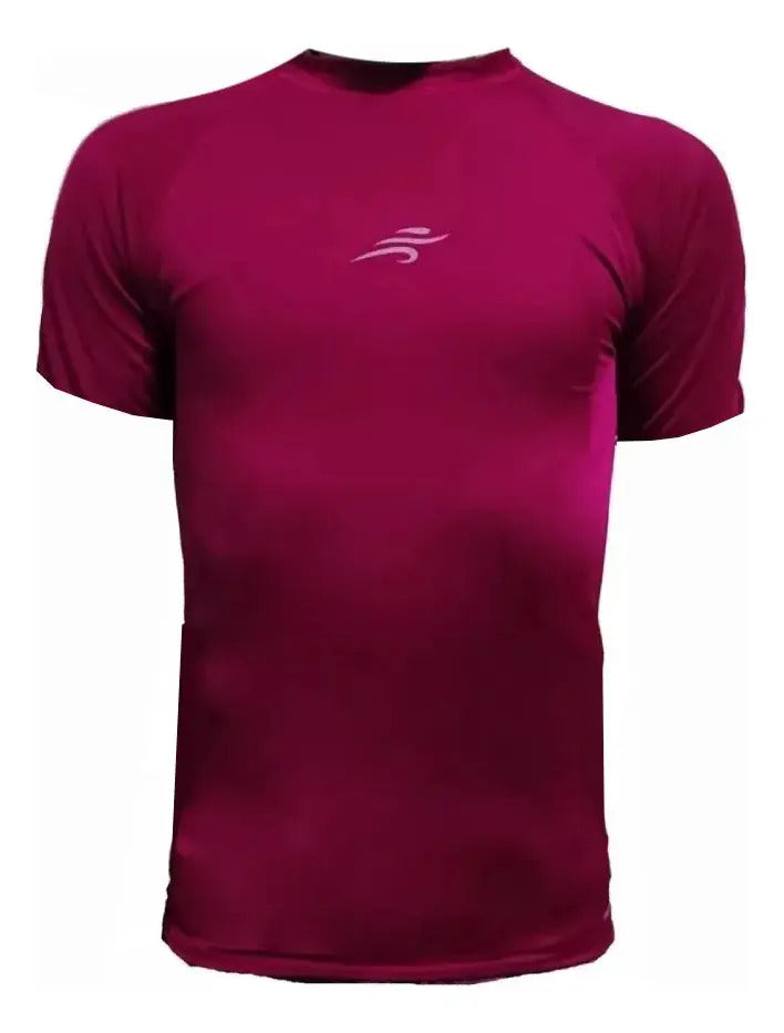 Camiseta Deportiva Slim Fit Manga Corta Gym Lycra Fria Uv