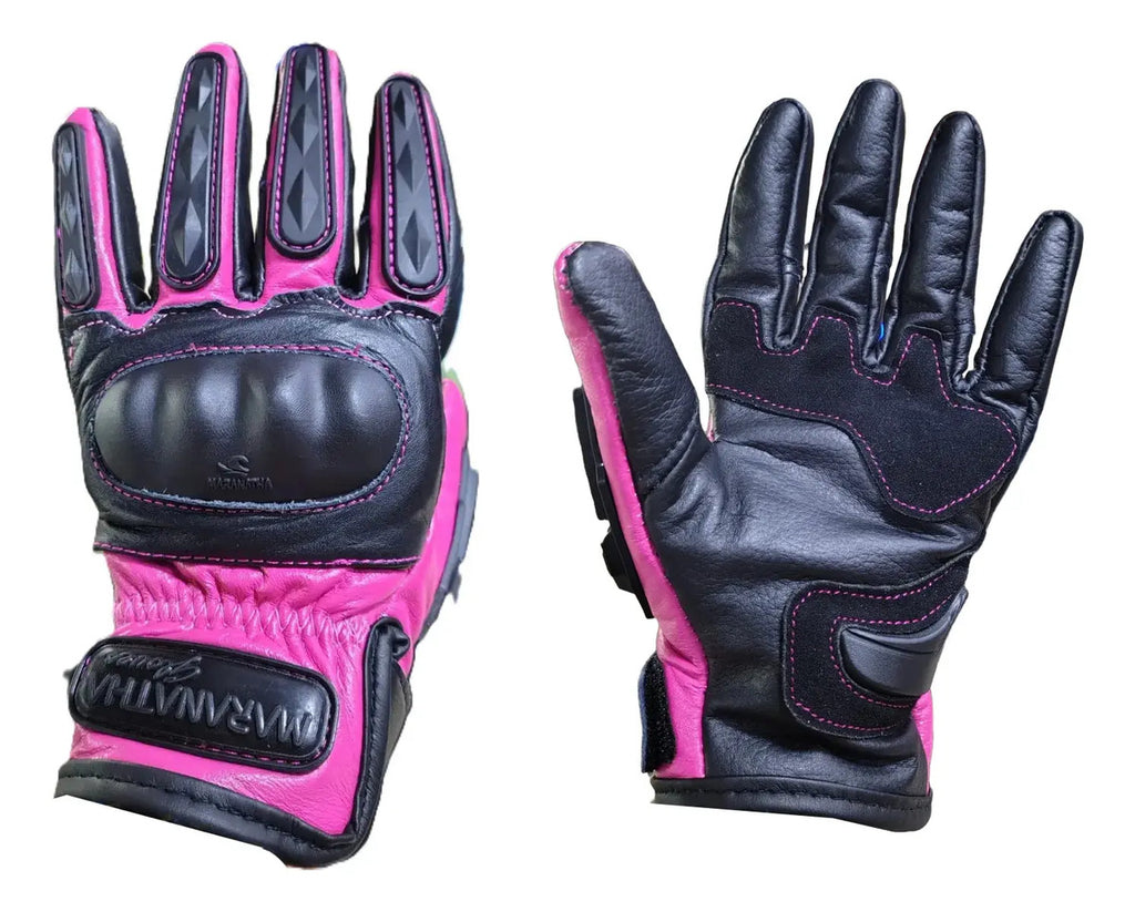 Guantes 100% Cuero Para Moto Con Protecciones Y Térmicos