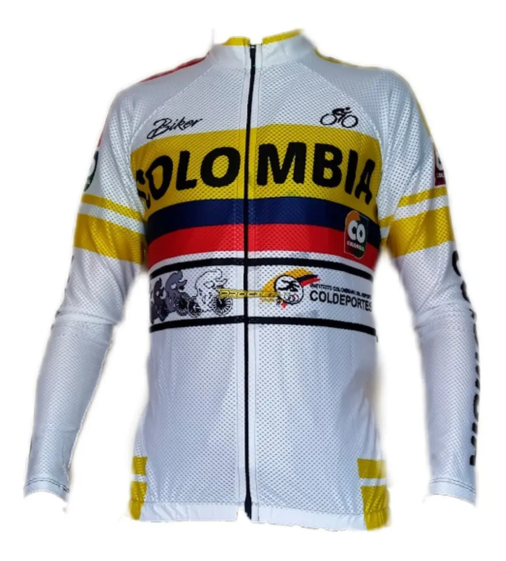 Jersey Ciclismo Maillot Manga Larga Ruta Mtb Colombia Camisa