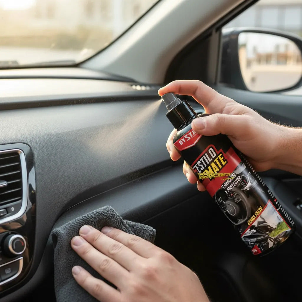 Silicona Spray Limpia Brilla Protege Negro Mate Moto Carro