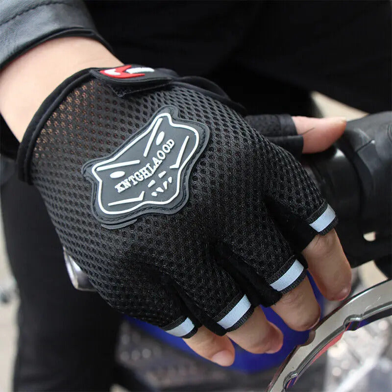 Guantes Medio Dedo Knt Moto Ciclismo Gym Pesas