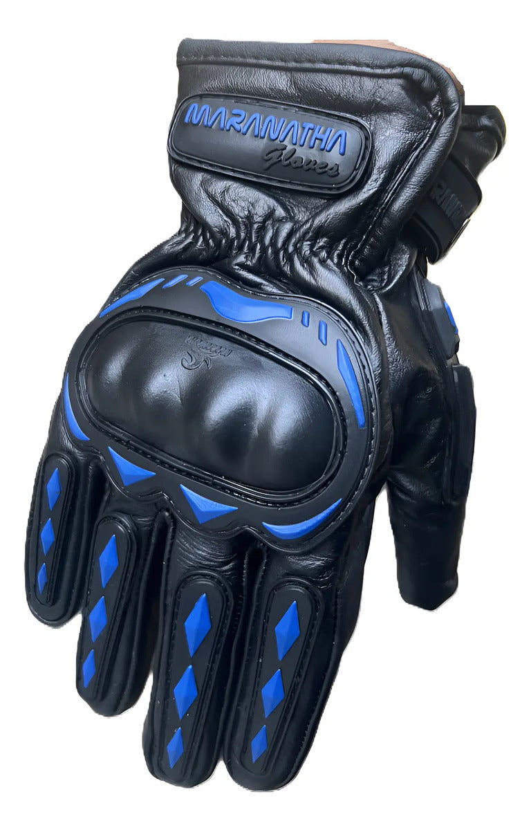 Guantes 100% Cuero Para Moto Con Protecciones Y Térmicos