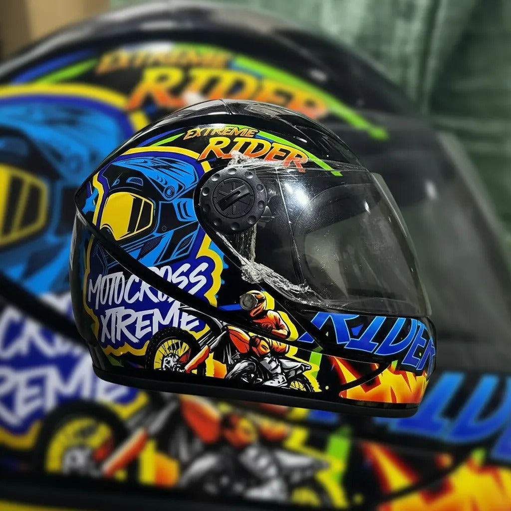 Casco Integral Para Niños Cerrado Kart Bicicleta Deportes