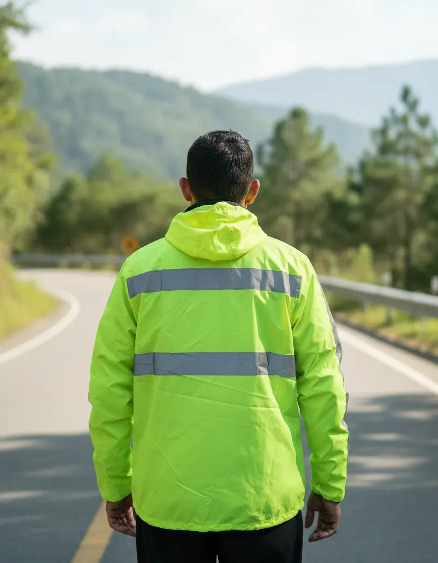 Chaqueta Rompevientos Reflectiva Moto Bicicleta Liviana