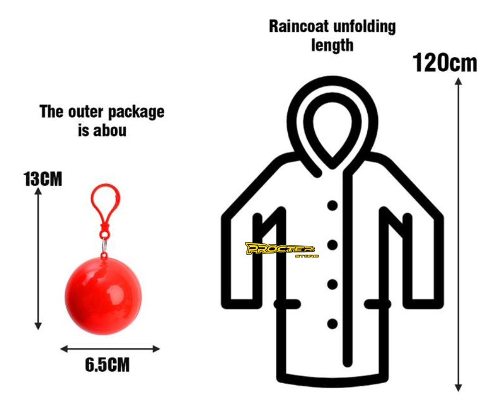 Capa Plástica Delgada Impermeable Tipo Bola