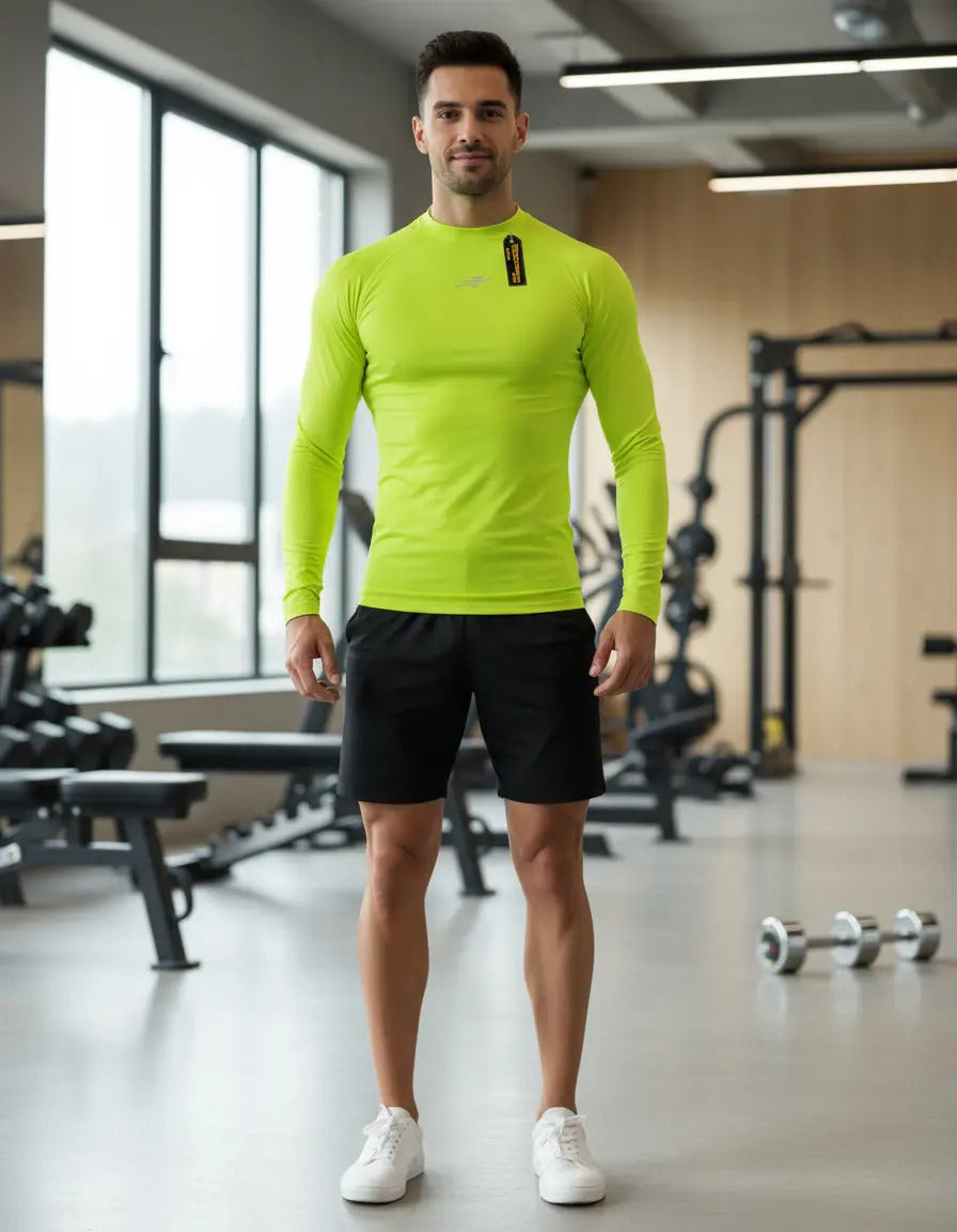 Buzo Deportivo Camiseta Larga Slim Fit Gym Lycra Fria Uv