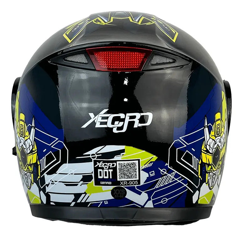 Casco Certificado Para Niños Abatible Con Gafas Xecuro 905
