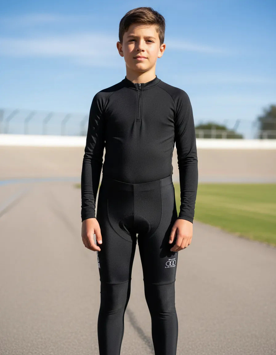 Lycra Larga Pantalón De Niño Con Badana En Gel Ciclismo