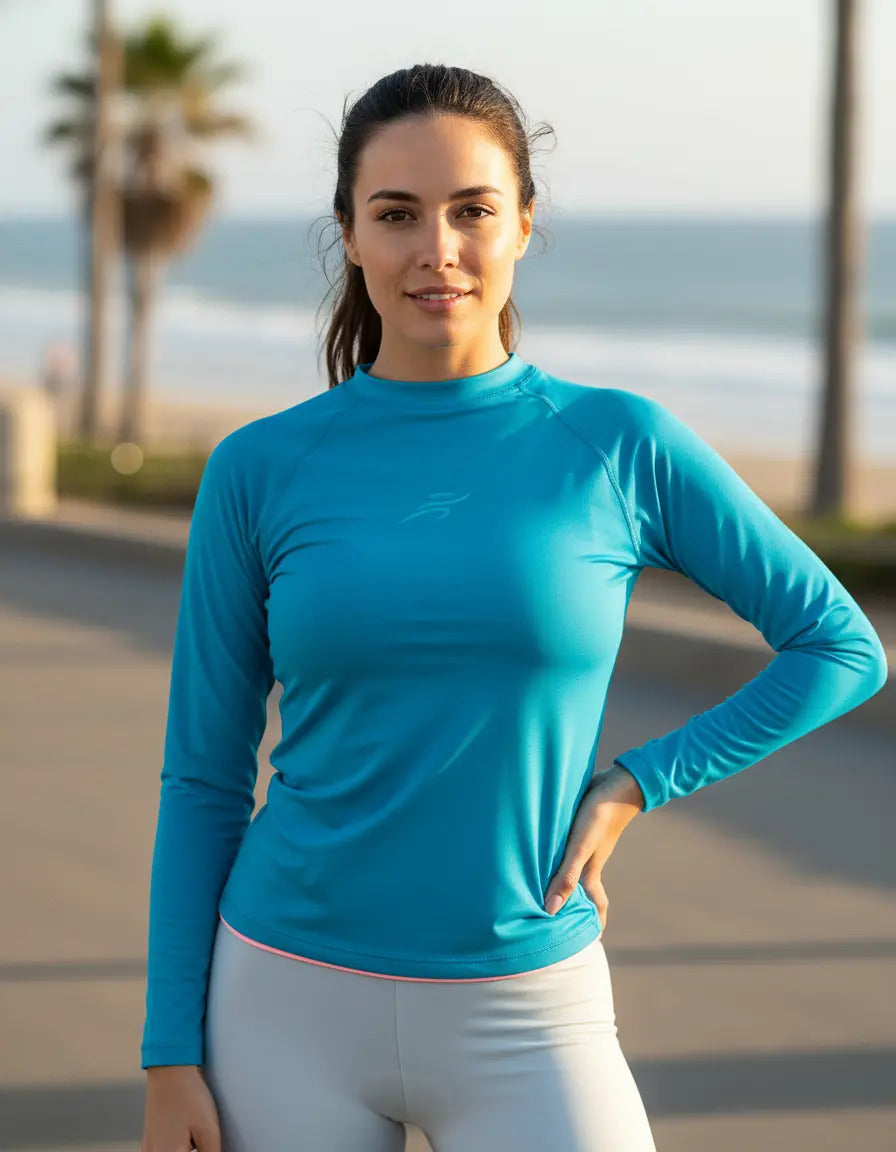 Buzo Fit Deportivo Dama Protección Solar Lycra Compresion