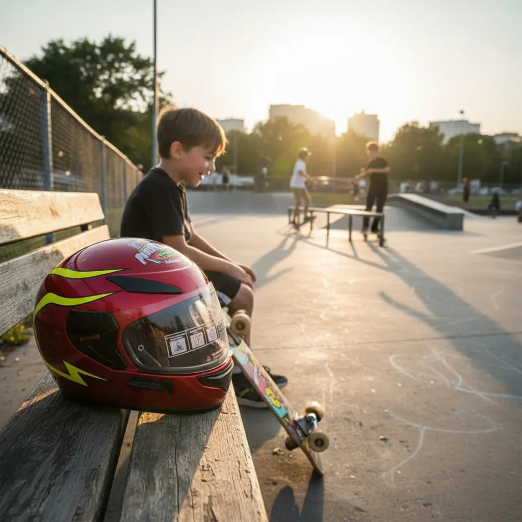 Casco Integral Para Niños Cerrado Kart Bicicleta Deportes