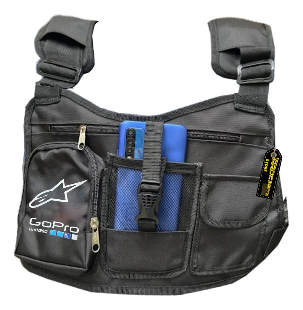Pechera Moto Cangurera Porta Celular Multiusos