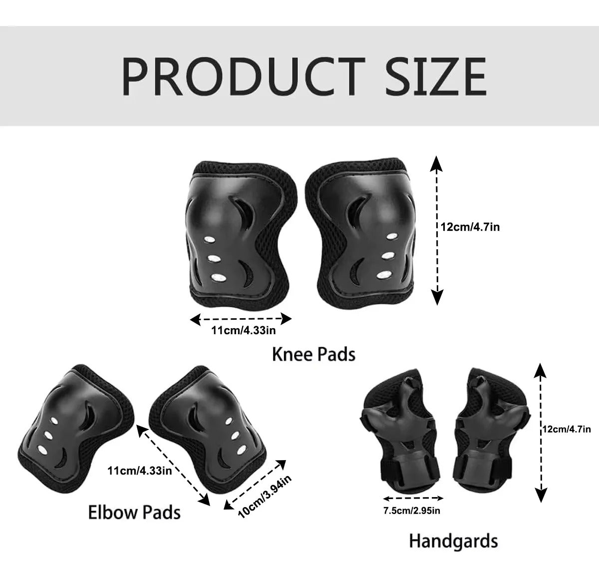 Kit Niño Protecciones Rodilleras Coderas Muñequera Niños