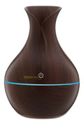 Humidificador De Aromas Difusor Jarrón Acabado Madera Oscuro