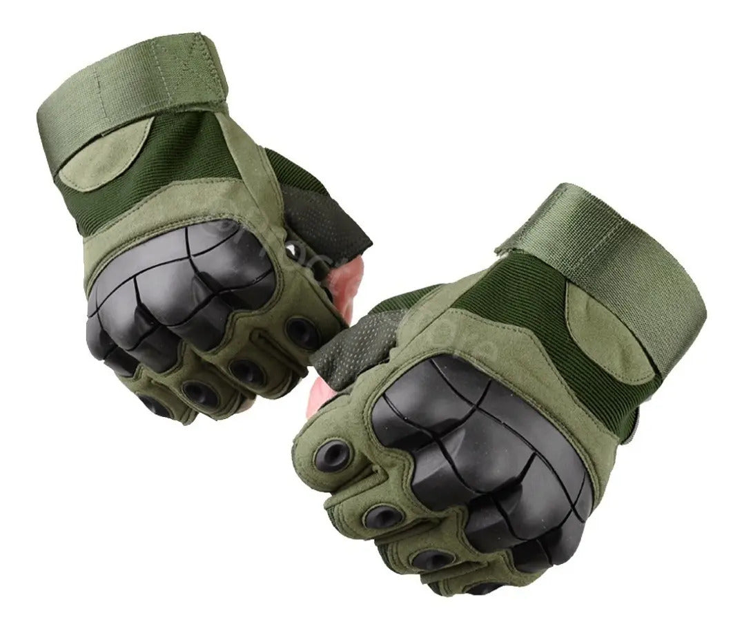 Guantes Tácticos Medio Dedo Militar Protección Moto Deportes