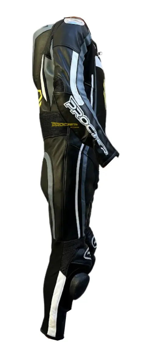 Mono Traje En Cuero Moto Velocidad Winner Con Deslizadores