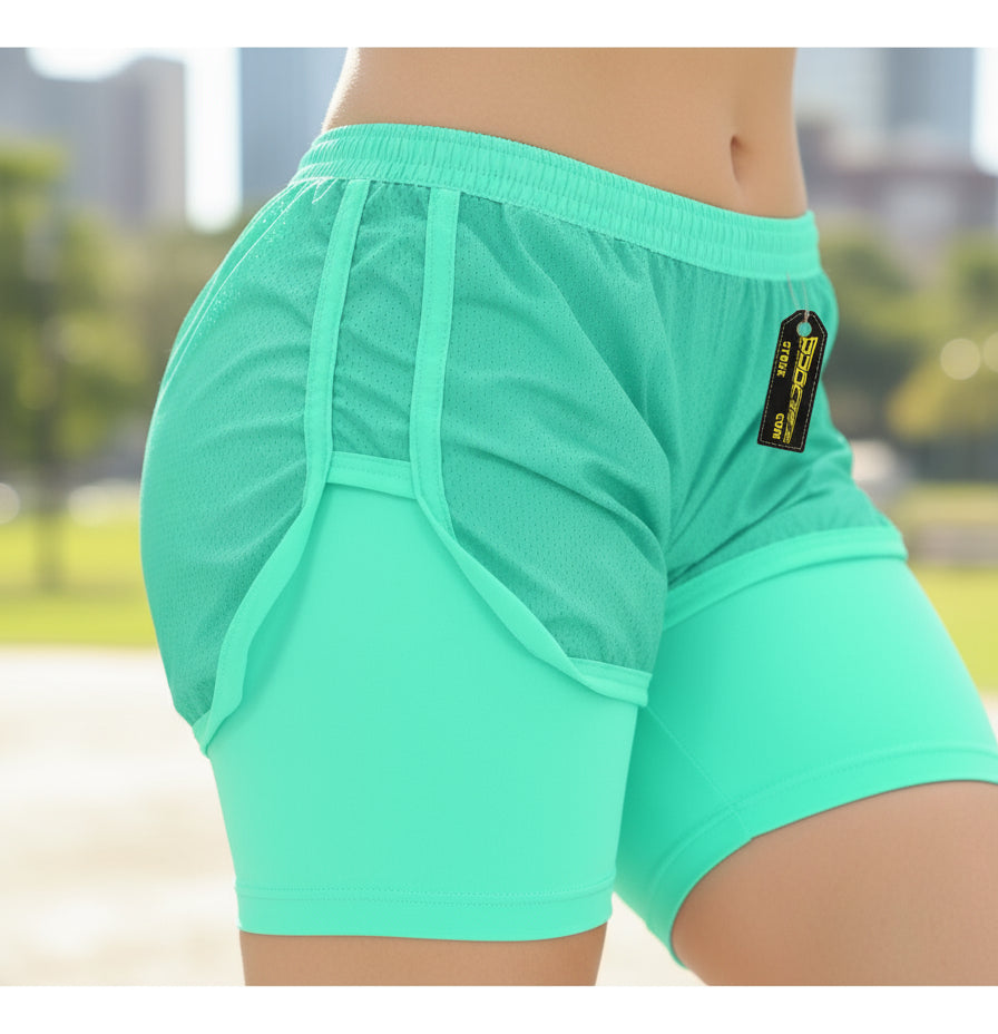 Pantaloneta Dama Short Deportiva Con Licra Running