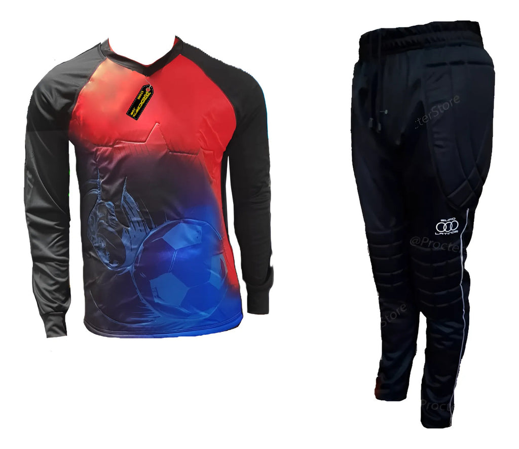 Conjunto Arquero Pantalon Y Buzo Acolchado Portero Uniforme