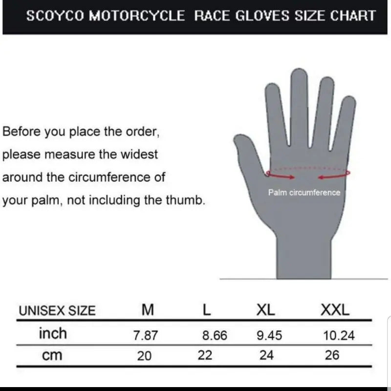 Guantes Tactiles Motociclismo Scoyco Mc64-2