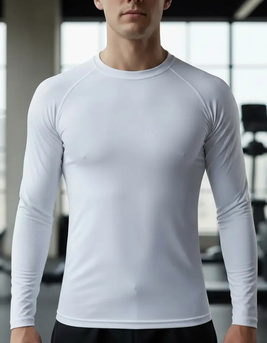 Buzo Deportivo Camiseta Larga Slim Fit Gym Lycra Fria Uv