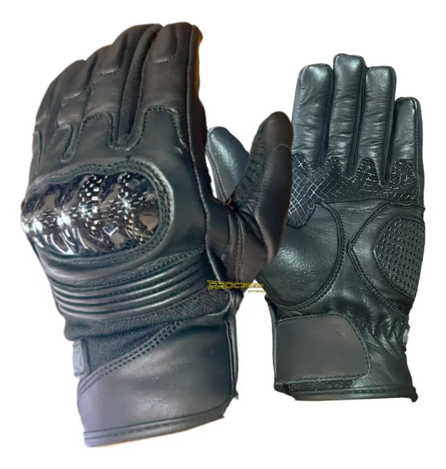 Guantes De Moto En Cuero Protecciones Carbono