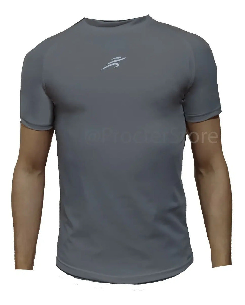 Camiseta Deportiva Slim Fit Manga Corta Gym Lycra Fria Uv