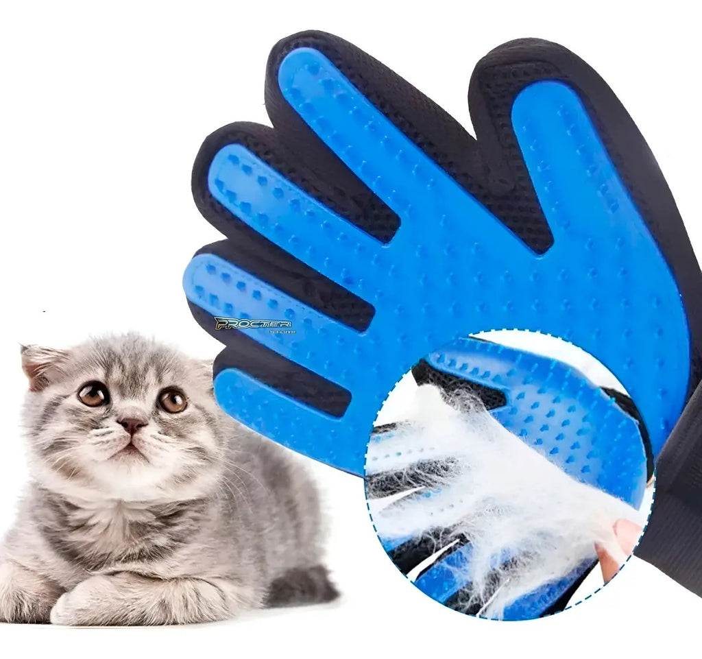 Guante Cepillo Masajeador Mascotas Quita Pelo Gatos Perro