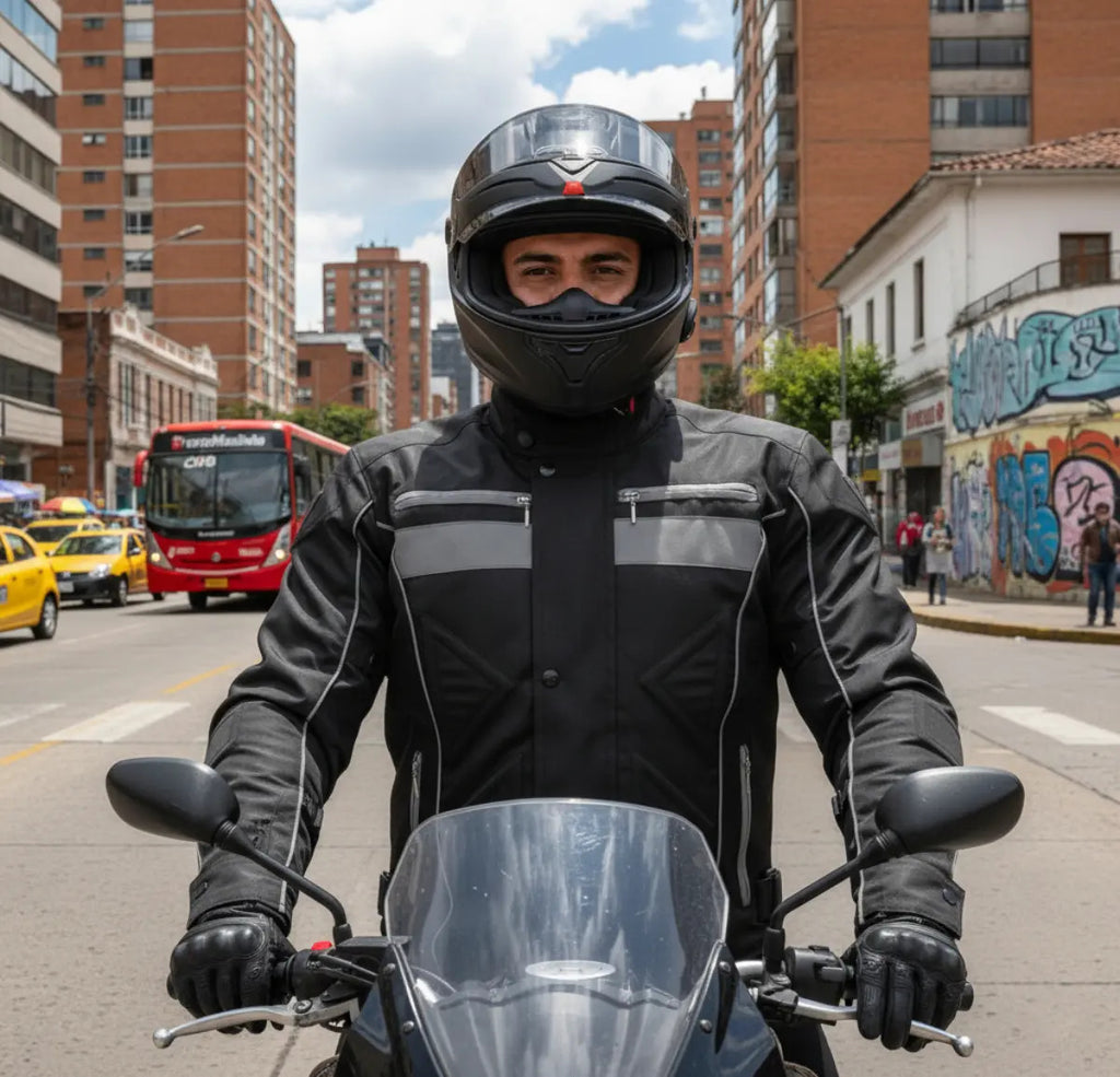Chaqueta Para Motociclistas Dotacion Protecciones Reflectiva