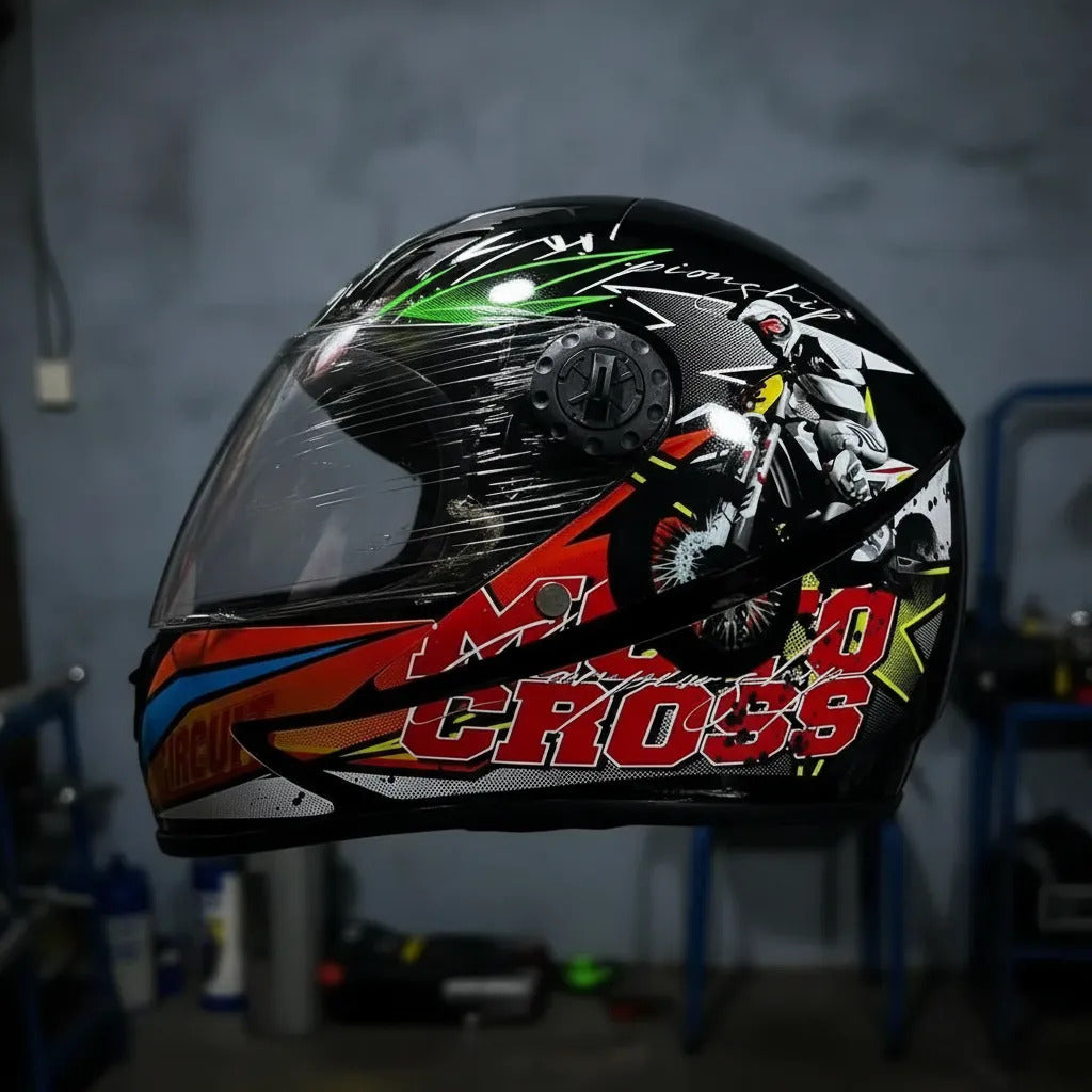 Casco Integral Para Niños Cerrado Kart Bicicleta Deportes