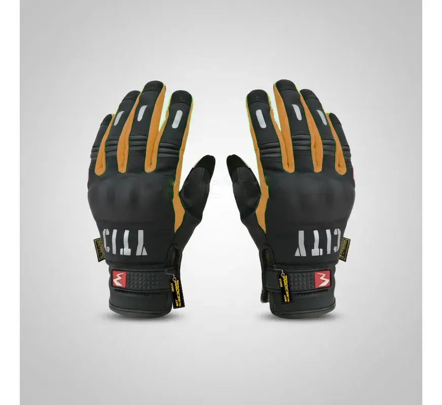 Guantes City Táctiles Termicos Con Reflectivo Moto Bici