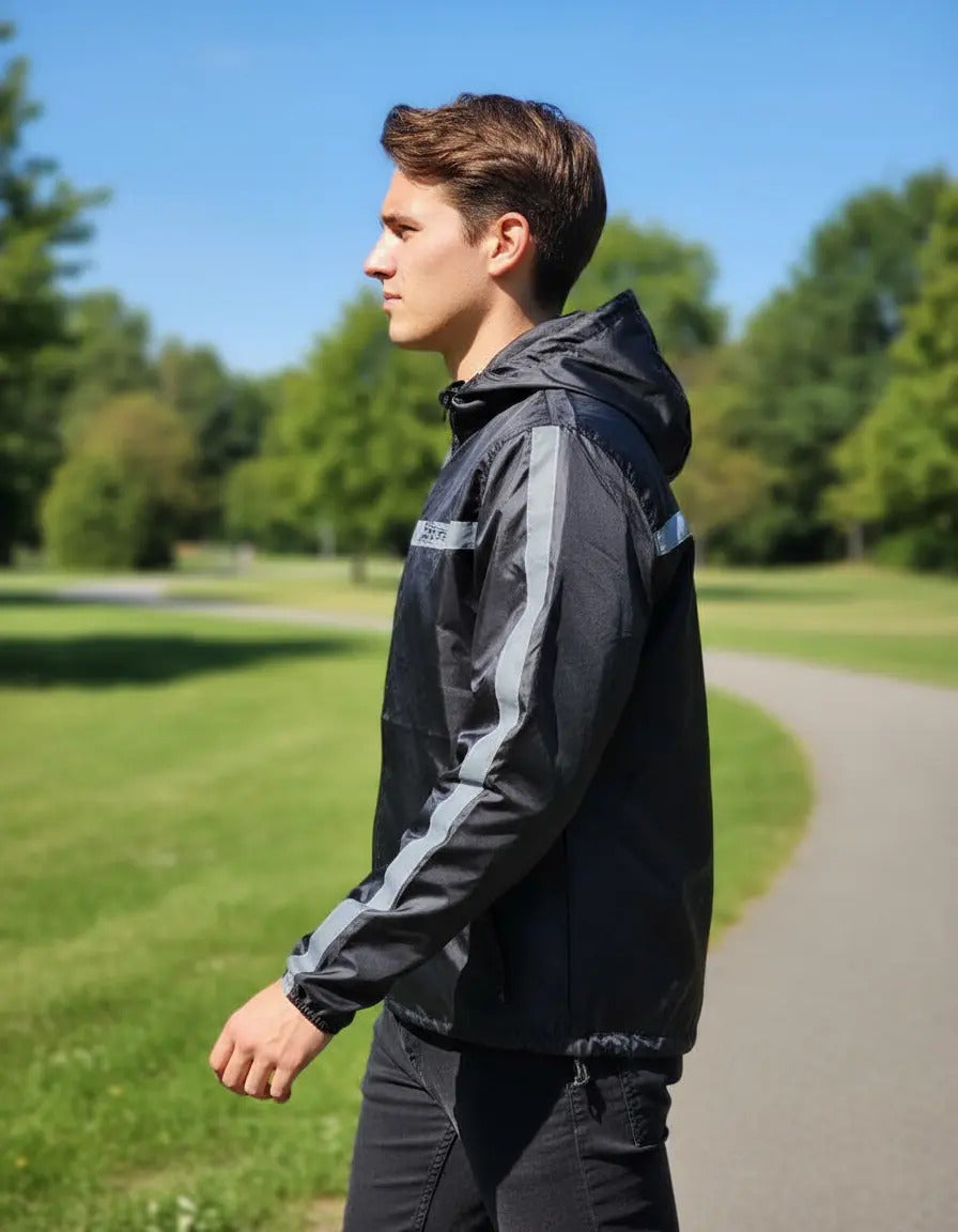 Chaqueta Rompevientos Reflectiva Moto Bicicleta Liviana