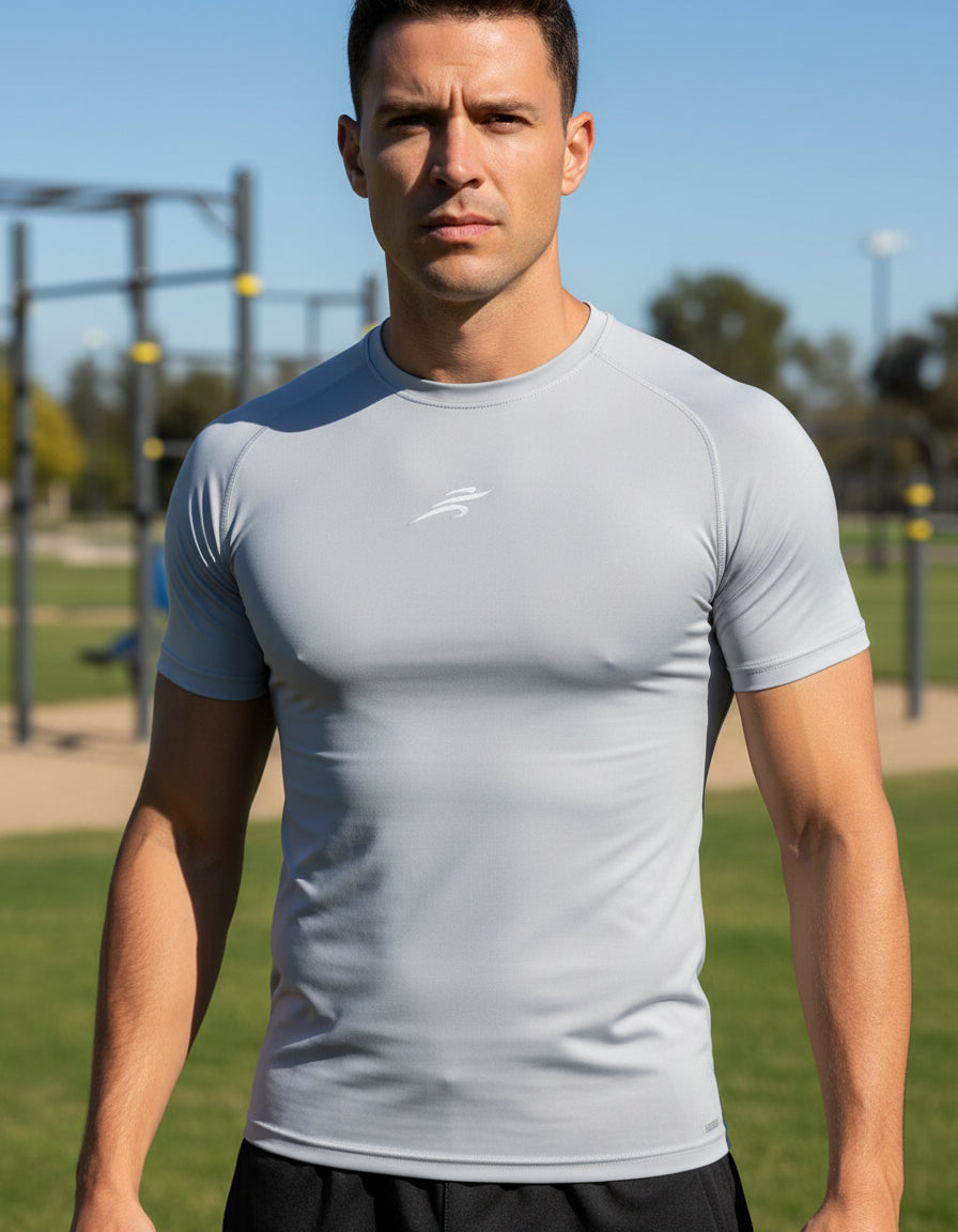 Camiseta Deportiva Slim Fit Manga Corta Gym Lycra Fria Uv