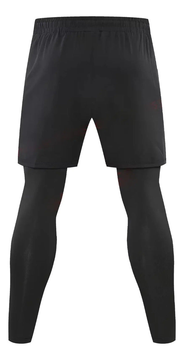 Pantaloneta Con Licra Larga Running Hombre Deportiva