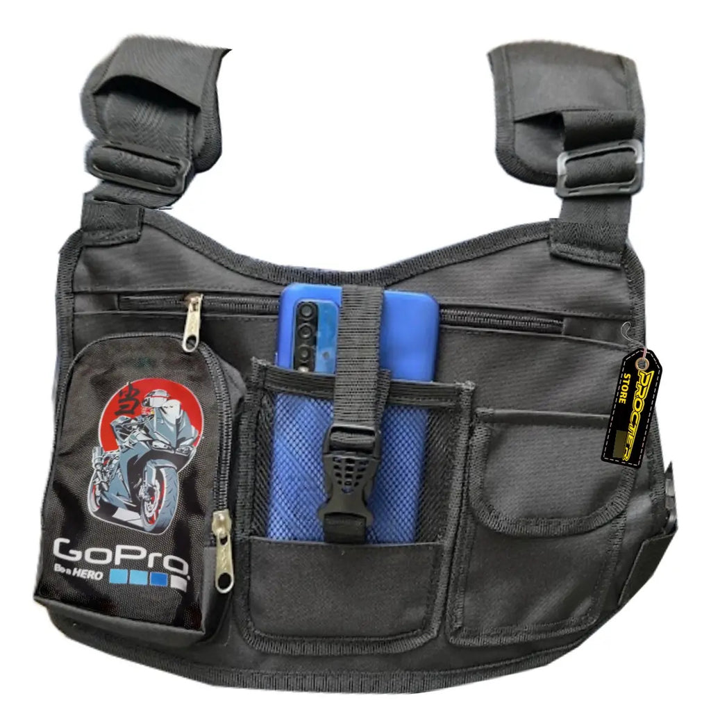 Pechera Moto Cangurera Porta Celular Multiusos