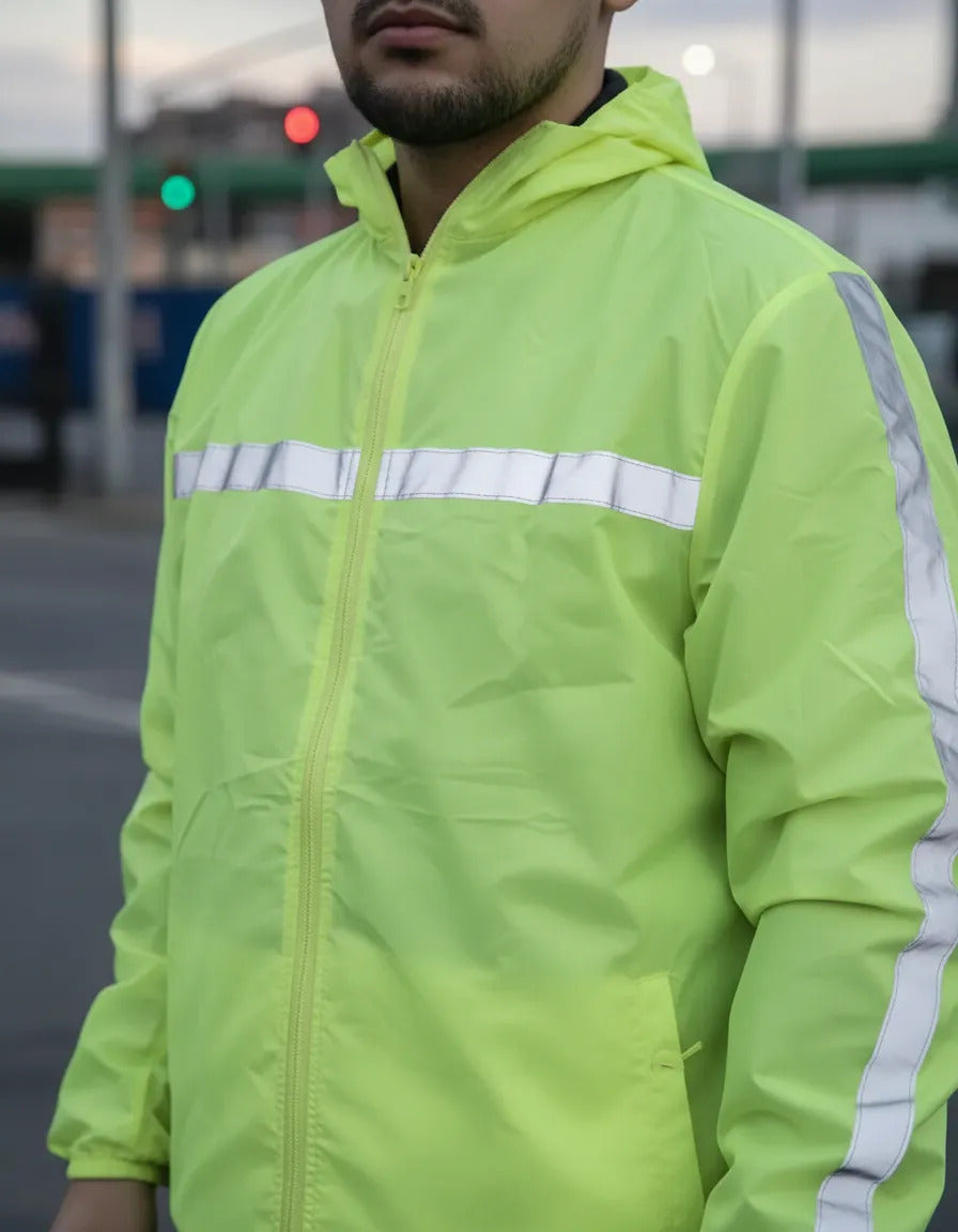 Chaqueta Rompevientos Reflectiva Moto Bicicleta Liviana