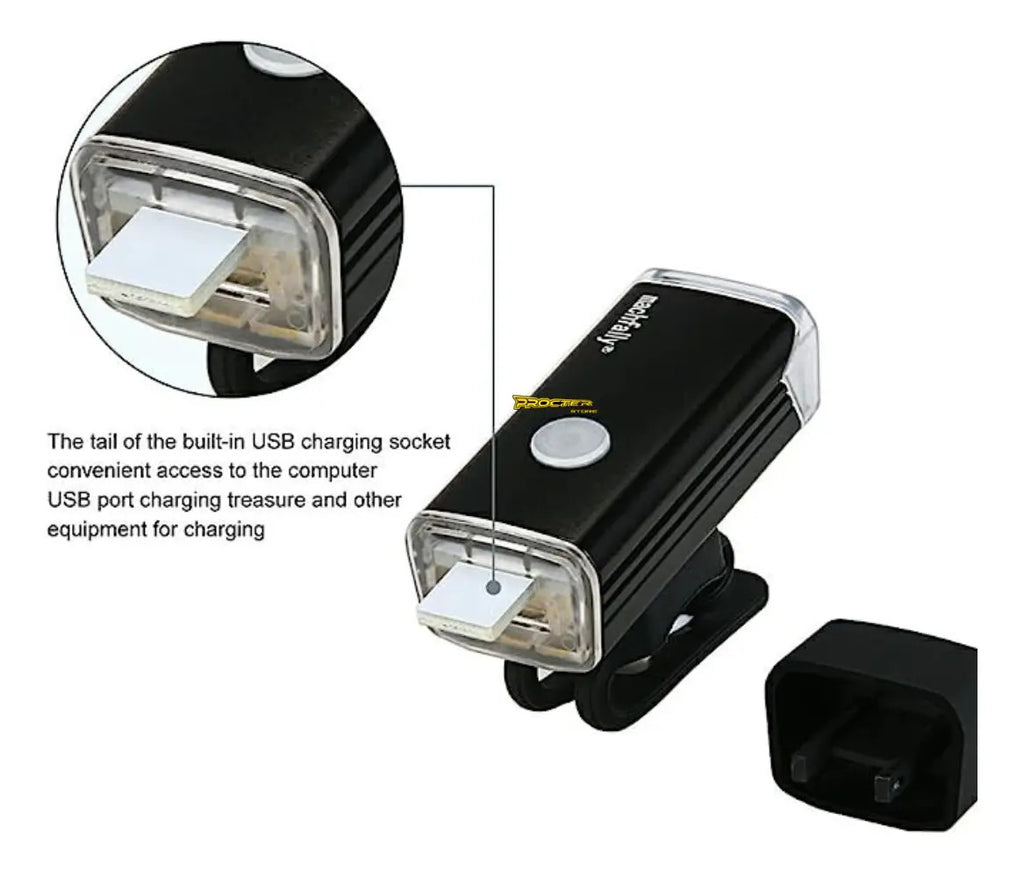 Luz Recargable Usb En Aluminio Machfally 180 Lumens