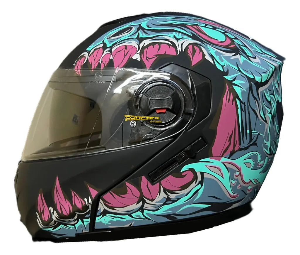 Casco Abatible Certificado Mujer Hombre Xecuro Doble Visor